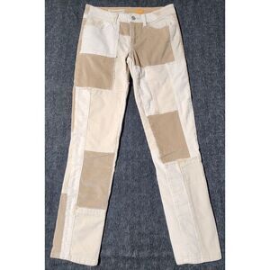 Anthropologie PILCRO and the Letterpress Patchwork Corduroy pants Beige/Ivory 26